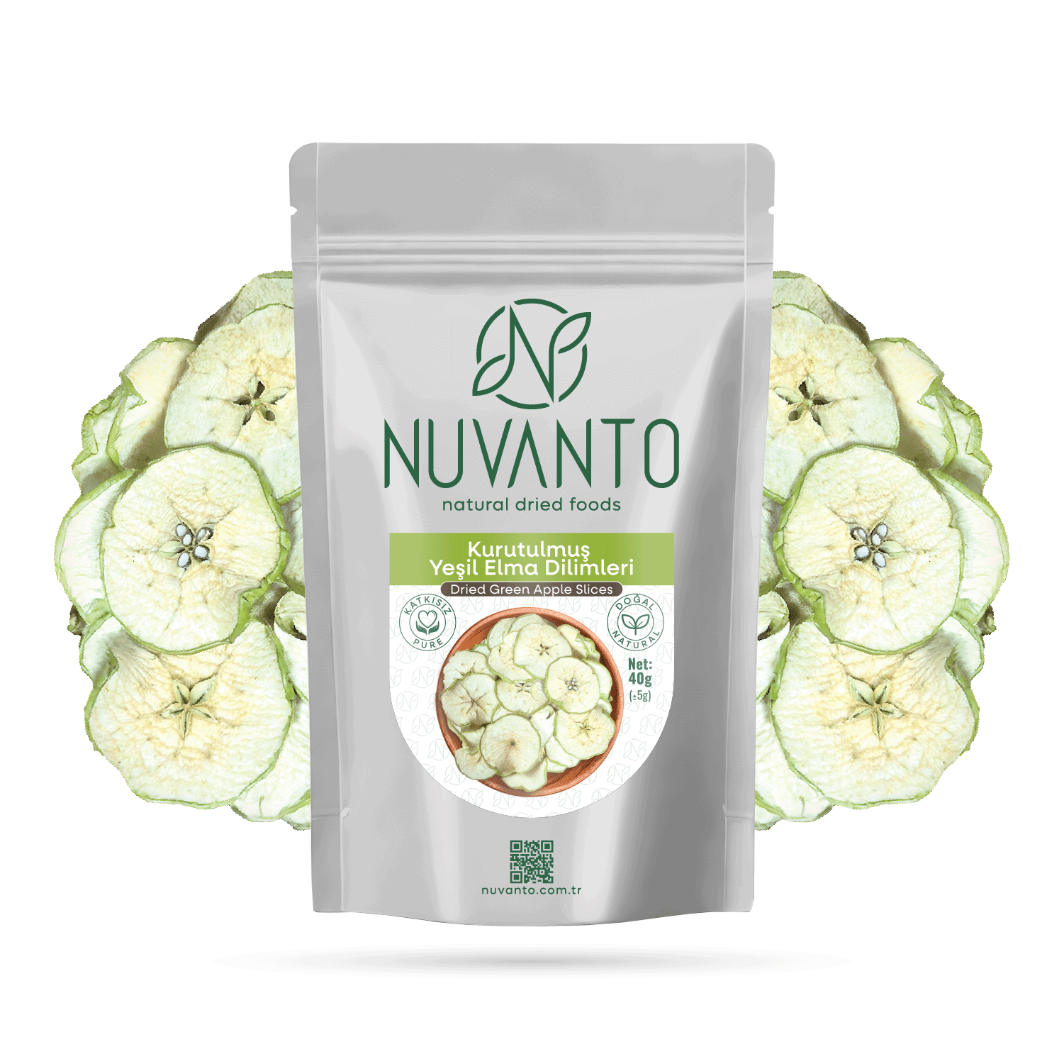 KURUTULMUŞ YEŞİL ELMA 40 GR