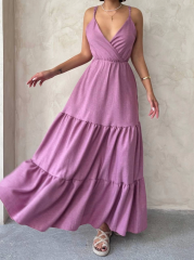 Fırfırlı katlı elbise s255049