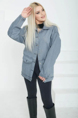 Kadın Oversize Körüklü Cep Kot