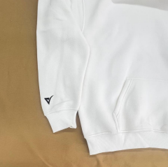 Unisex kapüşonlu sweatshirt krem