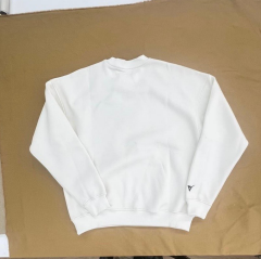 Unisex Basic Bisiklet Yaka Sweatshirt Krem